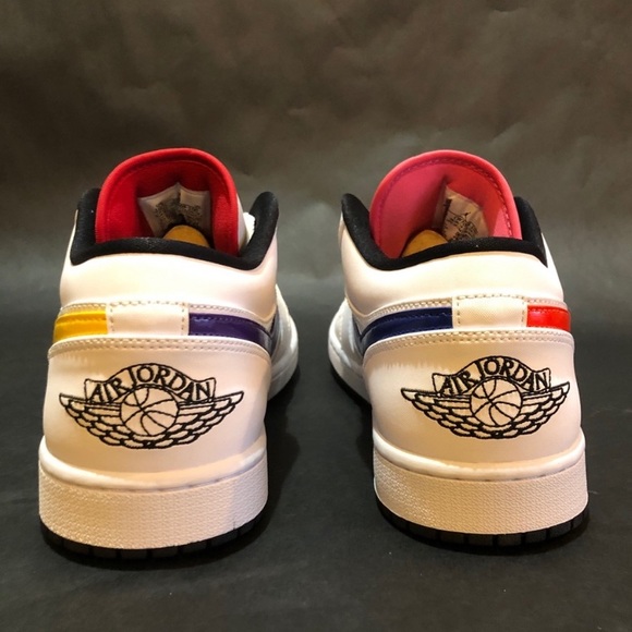 Nike Air Jordan 1 Low Multi Color Swoosh - Picture 6 of 10